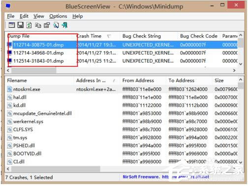 Win8BlueScreenViewļMemory.dmpķ
