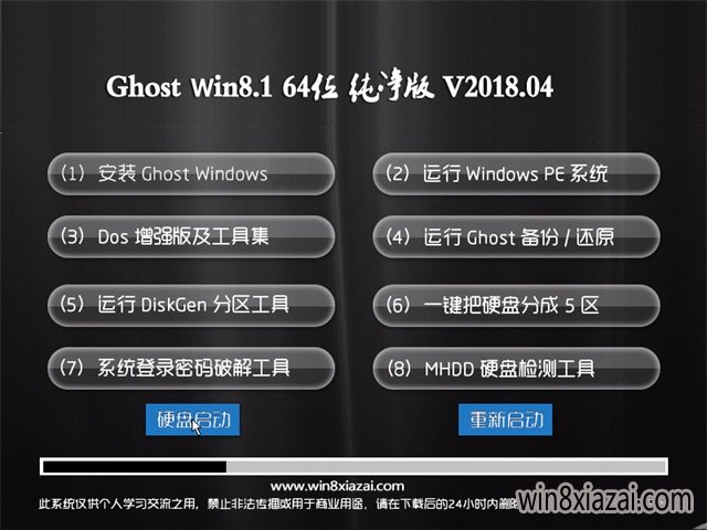 ϵͳGhost Win8.1 (64λ) ѡ201804(Զ)